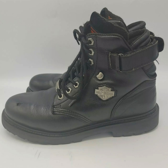 Harley-Davidson Other - Harley Davidson Men Leather Boots Black Motorcycle Biker Boots 91017 Size 10